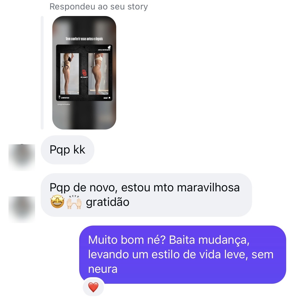 Depoimento de aluna DG Army